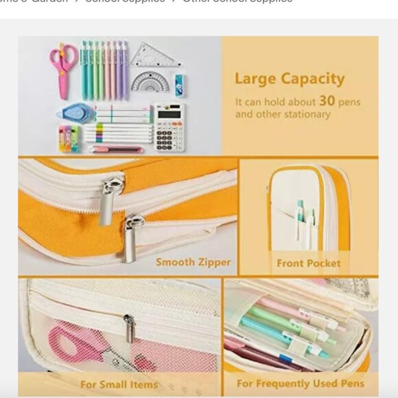 BUNDLE OF 4 Foldable Pencil/ MAKEUP  Case NEW IN PACKAGE - Picture 4 of 6